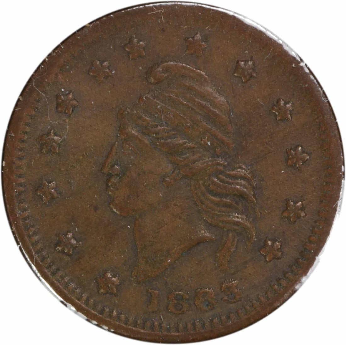 French Liberty Patriotic Union For Ever 1863 Civil War Token (1 of 2)