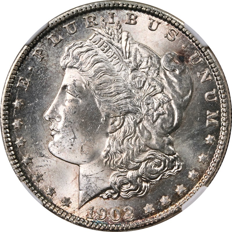 1902-O Morgan Silver Dollar NGC MS65 Uncirculated with Toning (1 of 4)