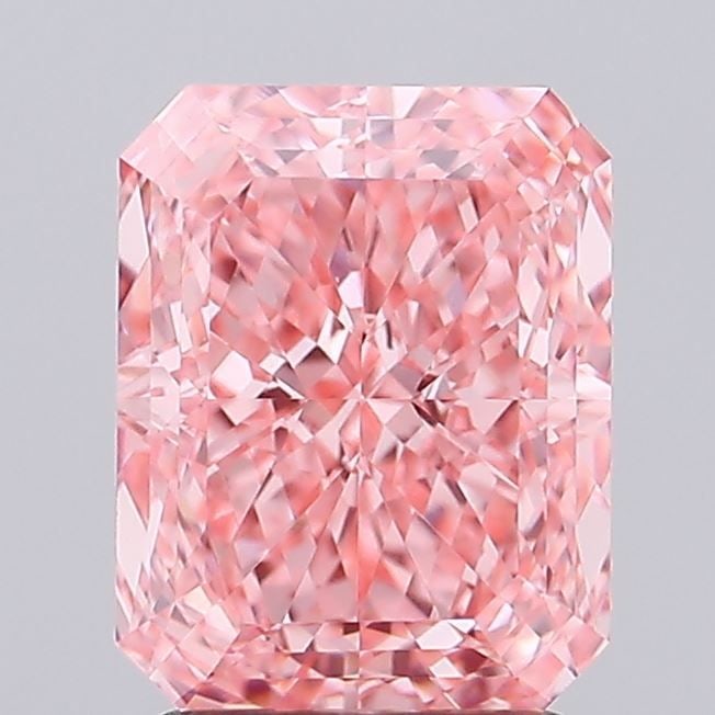 Loose Diamond - RADIANT 2.63ct Fancy Vivid Pink VVS2: Loose Diamond - RADIANT 2.63ct Fancy Vivid Pink VVS2 Source: This is a real non-mined Diamond that has been grown in a lab Shape: RADIANT Carats: 2.63 Color: Fancy Vivid Pink Certification: IGI