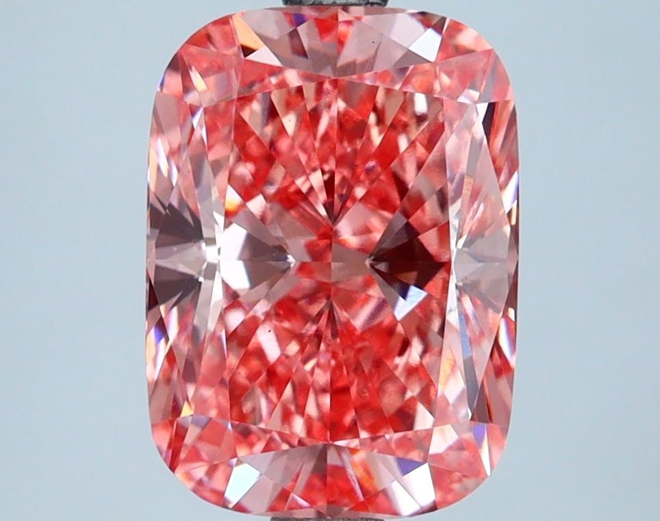 Loose Diamond - CUSHION BRILLIANT 3.03ct Fancy Vivid Pink VS2: Loose Diamond - CUSHION BRILLIANT 3.03ct Fancy Vivid Pink VS2 Source: This is a real non-mined Diamond that has been grown in a lab Shape: CUSHION BRILLIANT Carats: 3.03 Color: Fancy Vivid Pink