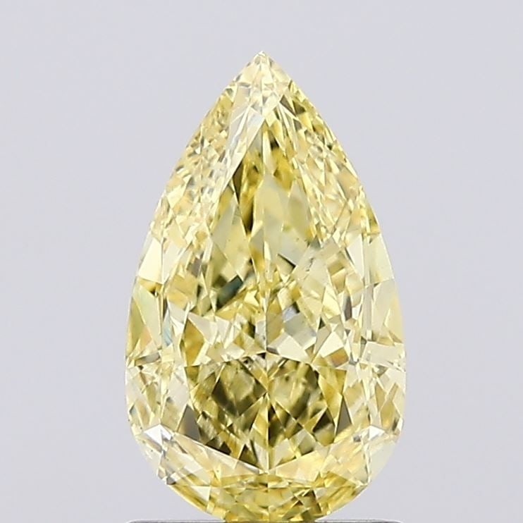 Loose Diamond - PEAR 1.31ct Fancy Intense Yellow SI1: Loose Diamond - PEAR 1.31ct Fancy Intense Yellow SI1 Source: This is a real non-mined Diamond that has been grown in a lab Shape: PEAR Carats: 1.31 Color: Fancy Intense Yellow Certification: IGI