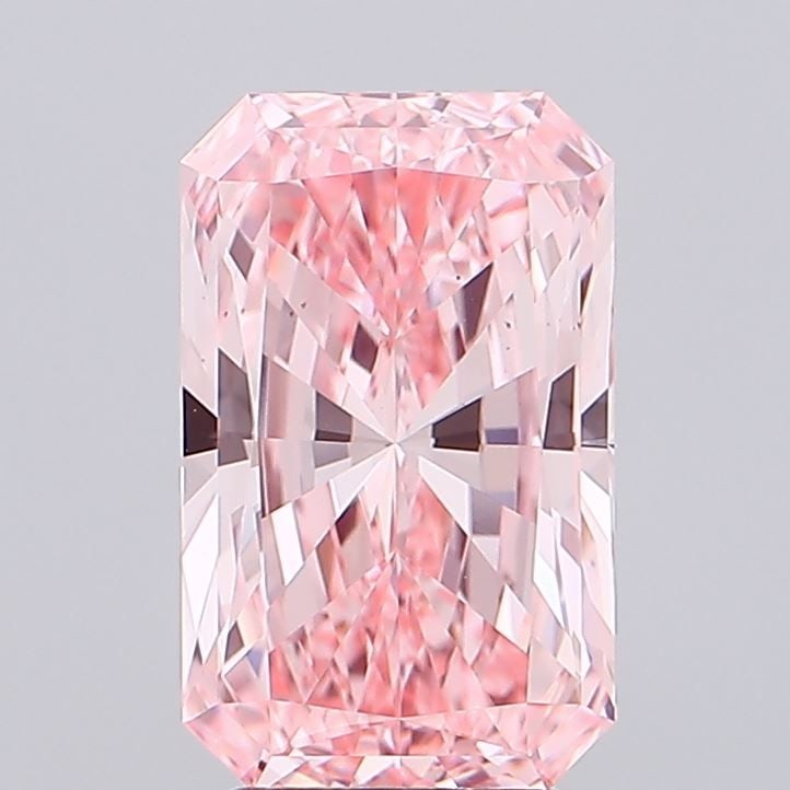 Loose Diamond - RADIANT 3.52ct Fancy Vivid Pink VS2: Loose Diamond - RADIANT 3.52ct Fancy Vivid Pink VS2 Source: This is a real non-mined Diamond that has been grown in a lab Shape: RADIANT Carats: 3.52 Color: Fancy Vivid Pink Certification: IGI Video: