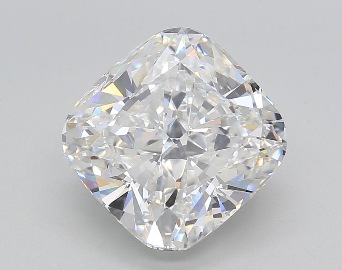 Loose Diamond - CUSHION MODIFIED 5.02ct E VVS2: Loose Diamond - CUSHION MODIFIED 5.02ct E VVS2 Source: This is a real non-mined Diamond that has been grown in a lab Shape: CUSHION MODIFIED Carats: 5.02 Color: E Clarity: VVS2 Certification: IGI Vide