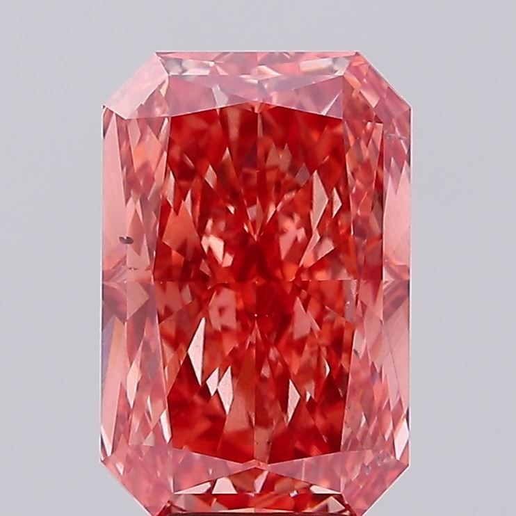 Loose Diamond - RADIANT 2.6ct Fancy Vivid Pink VS2: Loose Diamond - RADIANT 2.6ct Fancy Vivid Pink VS2 Source: This is a real non-mined Diamond that has been grown in a lab Shape: RADIANT Carats: 2.6 Color: Fancy Vivid Pink Certification: IGI Video:
