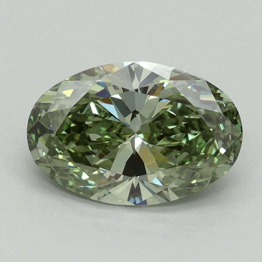 Loose Diamond - OVAL 1.57ct Fancy Vivid Green VS1: Loose Diamond - OVAL 1.57ct Fancy Vivid Green VS1 Source: This is a real non-mined Diamond that has been grown in a lab Shape: OVAL Carats: 1.57 Color: Fancy Vivid Green Certification: IGI Video:
