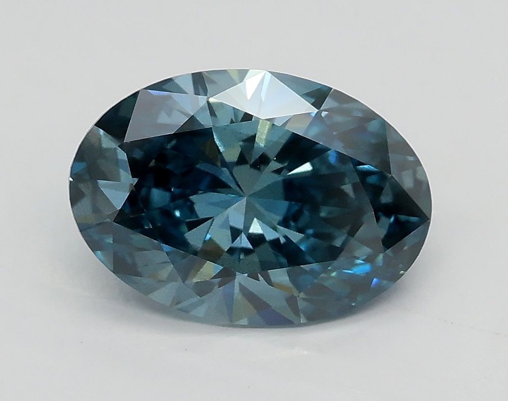 Loose Diamond - OVAL 1.78ct Fancy Vivid Greenish Blue SI2 (1 of 1)