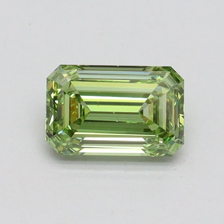 Loose Diamond - EMERALD 0.62ct Fancy Vivid Green VS1: Loose Diamond - EMERALD 0.62ct Fancy Vivid Green VS1 Source: This is a real non-mined Diamond that has been grown in a lab Shape: EMERALD Carats: 0.62 Color: Fancy Vivid Green Certification: IGI