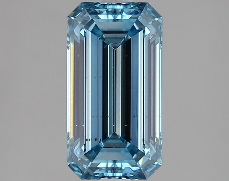 Loose Diamond - EMERALD 1.94ct Fancy Intense Blue VS2: Loose Diamond - EMERALD 1.94ct Fancy Intense Blue VS2 Source: This is a real non-mined Diamond that has been grown in a lab Shape: EMERALD Carats: 1.94 Color: Fancy Intense Blue Certification: IGI