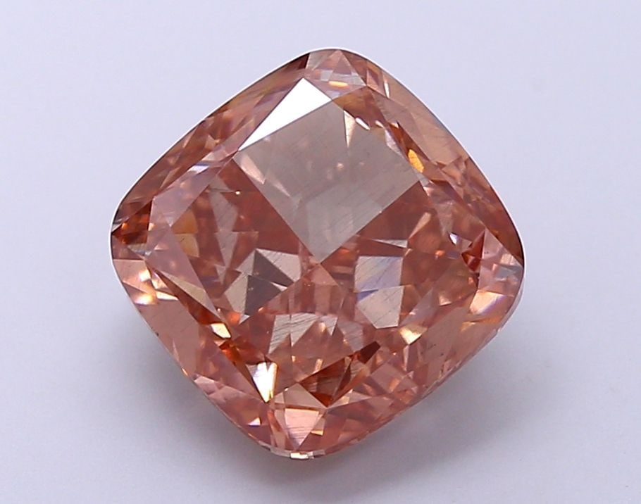 Loose Diamond - CUSHION MODIFIED 5.53ct Fancy Pink Brown SI1: Loose Diamond - CUSHION MODIFIED 5.53ct Fancy Pink Brown SI1 Source: This is a real non-mined Diamond that has been grown in a lab Shape: CUSHION MODIFIED Carats: 5.53 Color: Fancy Pink Brown