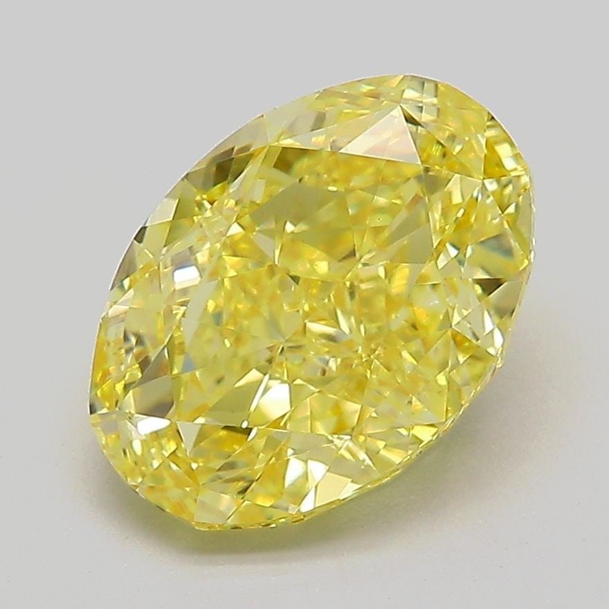 Loose Diamond - OVAL 3.01ct Fancy Vivid Yellow VS1: Loose Diamond - OVAL 3.01ct Fancy Vivid Yellow VS1 Source: This is a real non-mined Diamond that has been grown in a lab Shape: OVAL Carats: 3.01 Color: Fancy Vivid Yellow Certification: IGI Video: