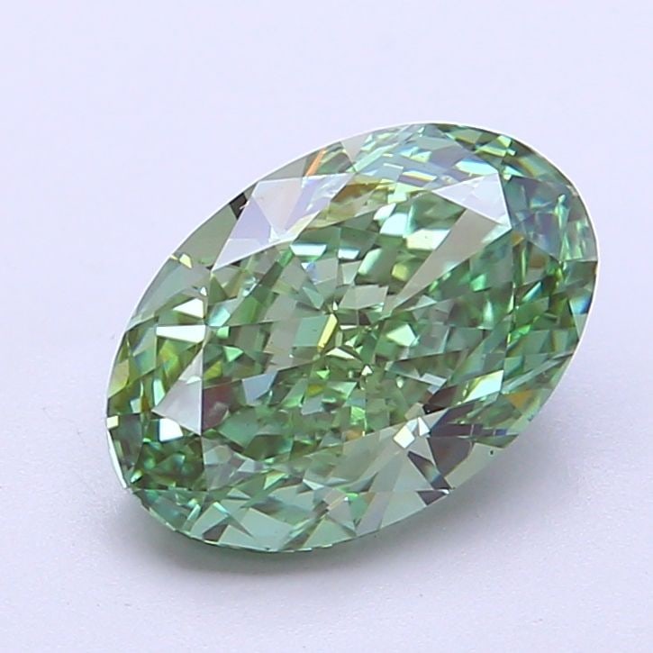 Loose Diamond - OVAL 2.44ct Fancy Vivid Green VS1: Loose Diamond - OVAL 2.44ct Fancy Vivid Green VS1 Source: This is a real non-mined Diamond that has been grown in a lab Shape: OVAL Carats: 2.44 Color: Fancy Vivid Green Certification: IGI Video: