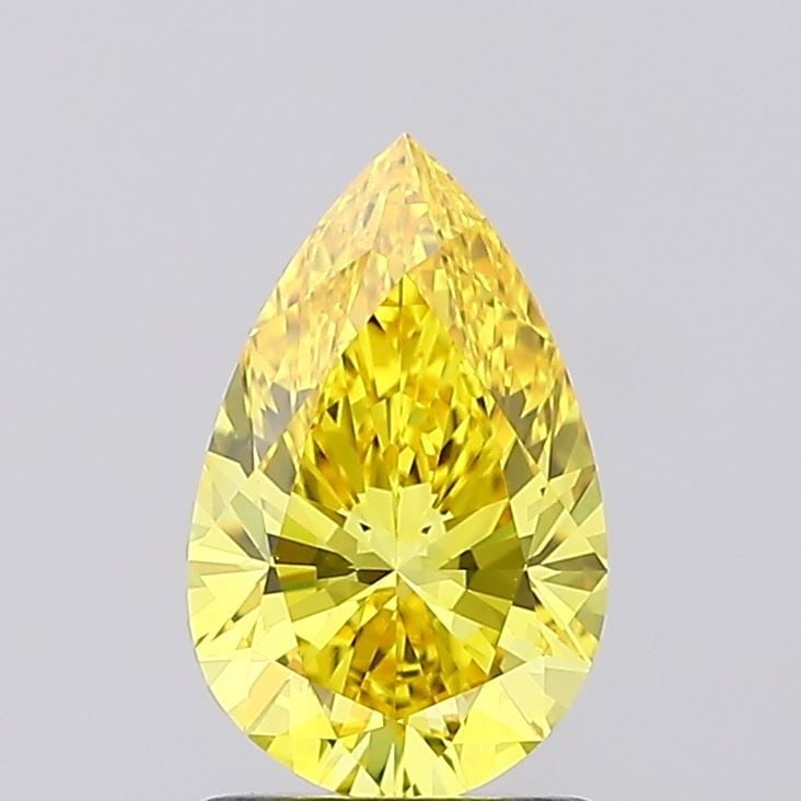 Loose Diamond - PEAR 1.28ct Fancy Vivid Yellow VVS2: Loose Diamond - PEAR 1.28ct Fancy Vivid Yellow VVS2 Source: This is a real non-mined Diamond that has been grown in a lab Shape: PEAR Carats: 1.28 Color: Fancy Vivid Yellow Certification: IGI Video: