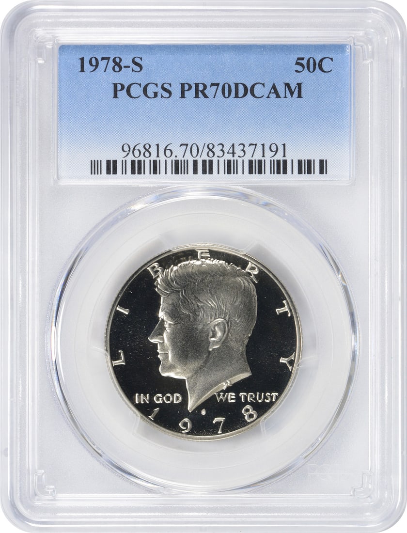 1978-S Kennedy Half Dollar PR70DCAM PCGS Uncirculated Coin (1 of 2)