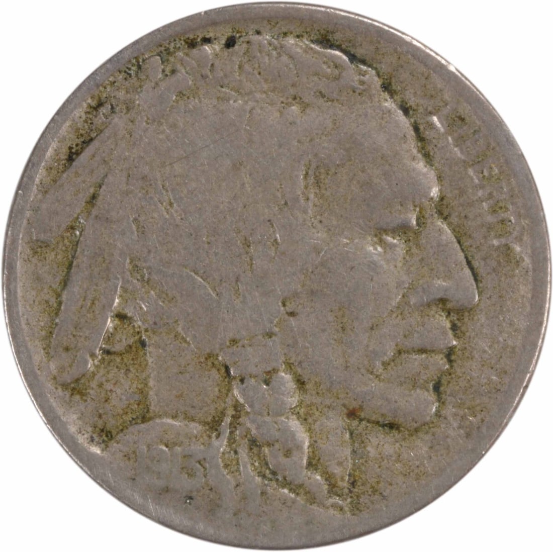 1913-D Buffalo Nickel Type 2 Fine Coin Denver Mint (1 of 2)