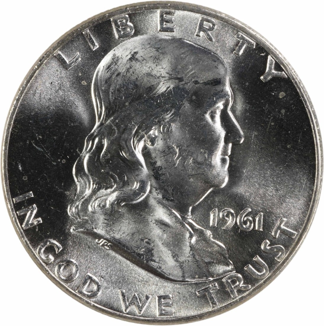 Uncirculated 1961 D Franklin Half Dollar Silver 50C Choice BU: Uncirculated 1961 D Franklin Half Dollar Silver 50C Choice BU This is a 1961-D Franklin Silver Half Dollar, featuring the Denver mint mark. The coin is uncertified and in Choice Brilliant Uncirculated