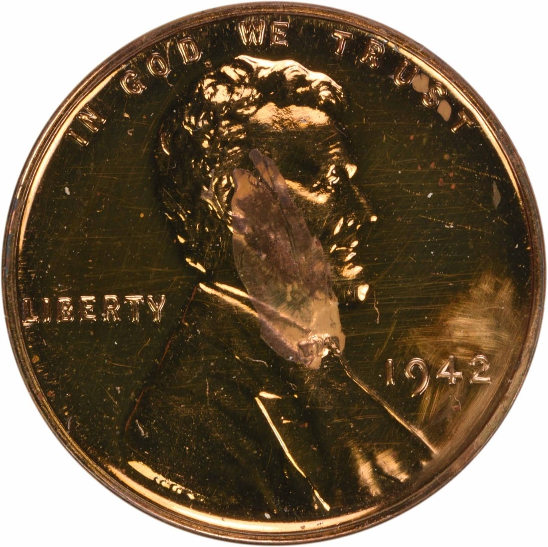 1942 Lincoln Wheat Cent Choice Proof Uncertified Copper (1 of 2)