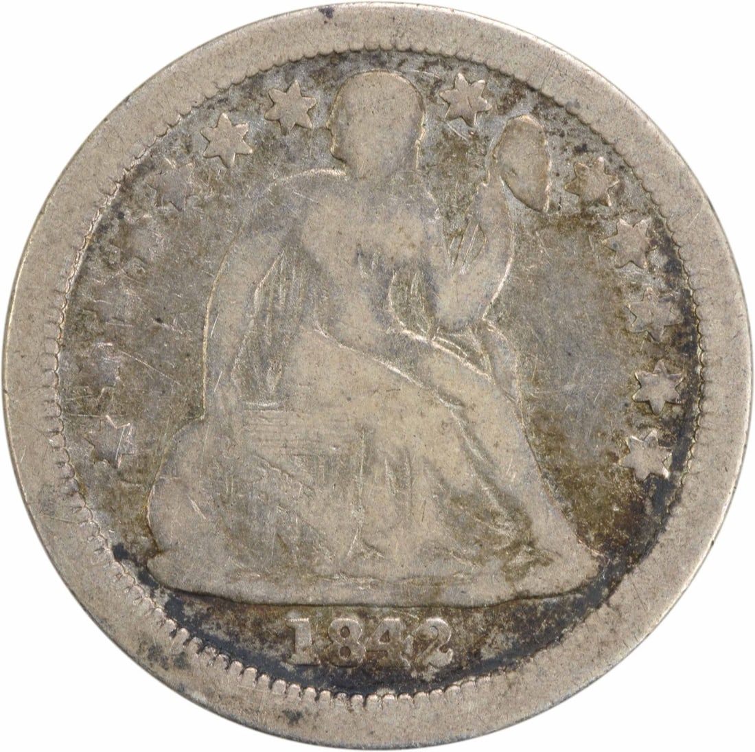1842-O Seated Liberty Silver Dime 10C VG Uncertified (1 of 2)