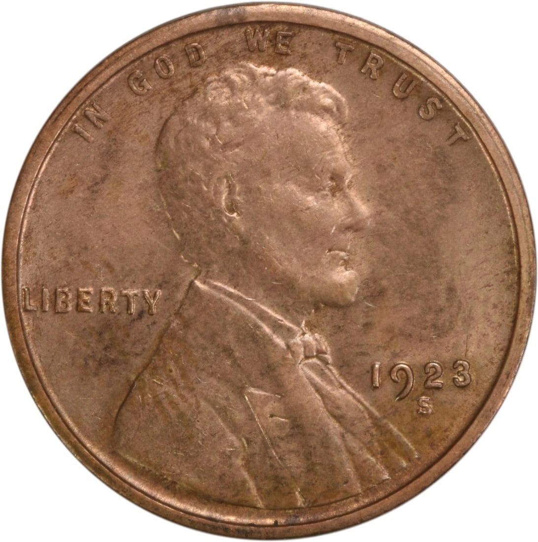 1923-S Lincoln Wheat Cent Uncertified Copper Choice BU (1 of 2)
