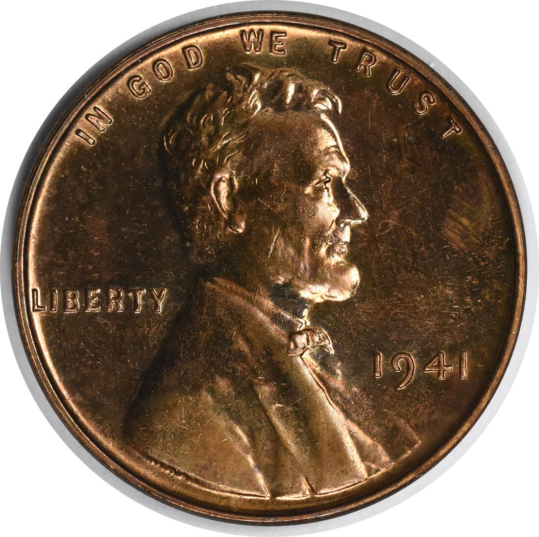 1941 Lincoln Cent Choice Proof Uncertified Copper Coin (1 of 2)