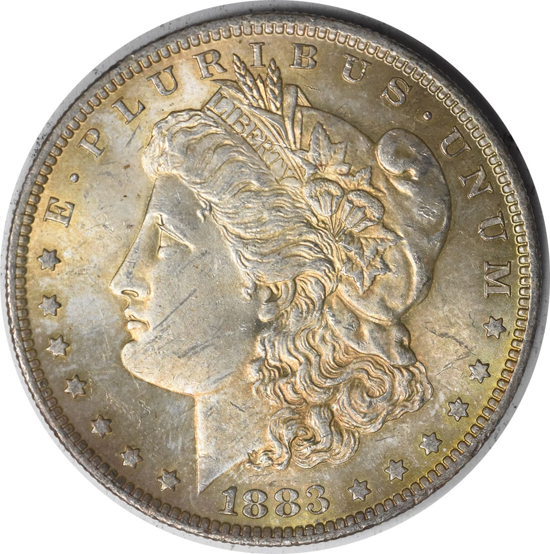 1883-O Morgan Silver Dollar Choice BU Toned Uncertified (1 of 2)