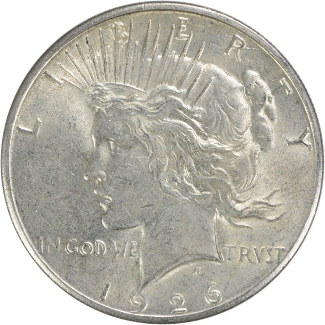 1926-S Peace Silver Dollar 90% Silver AU Uncertified Coin (1 of 2)