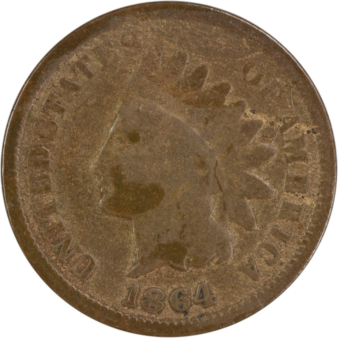 1864 Indian Head Cent G Uncertified Philadelphia Mint (1 of 2)