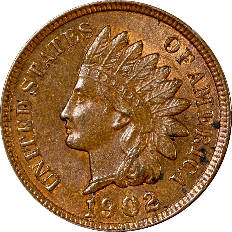 1902 Copper United States Indian Cent Circulated Uncertified Coin (1 of 2)