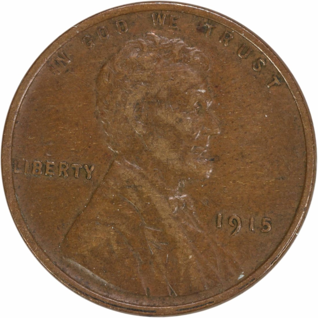 1915 Lincoln Wheat Cent EF Uncertified Copper Coin (1 of 2)