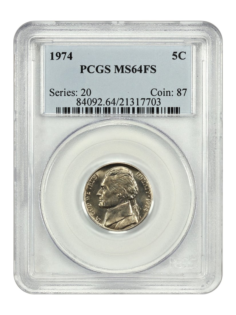 PCGS MS64FS Jefferson Nickel 1974 Five Cent Uncirculated Coin (1 of 4)