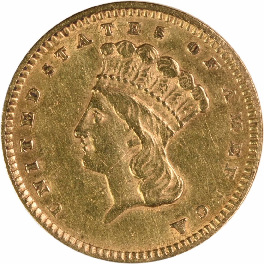 1856 Philadelphia $1 Gold Coin Type 3 AU Uncertified United States (1 of 2)