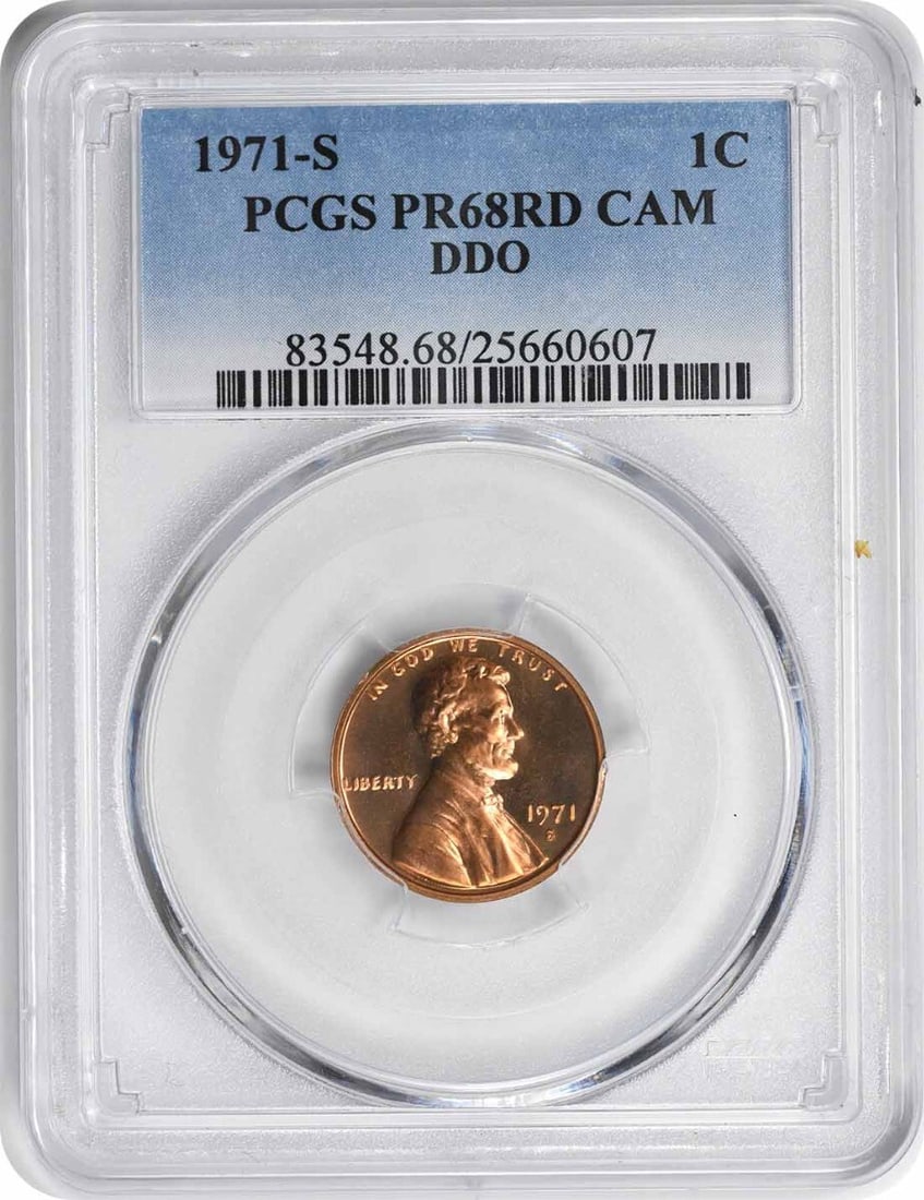 1971-S Lincoln Cent DDO PR68RED CAM PCGS Uncirculated Proof Coin (1 of 4)