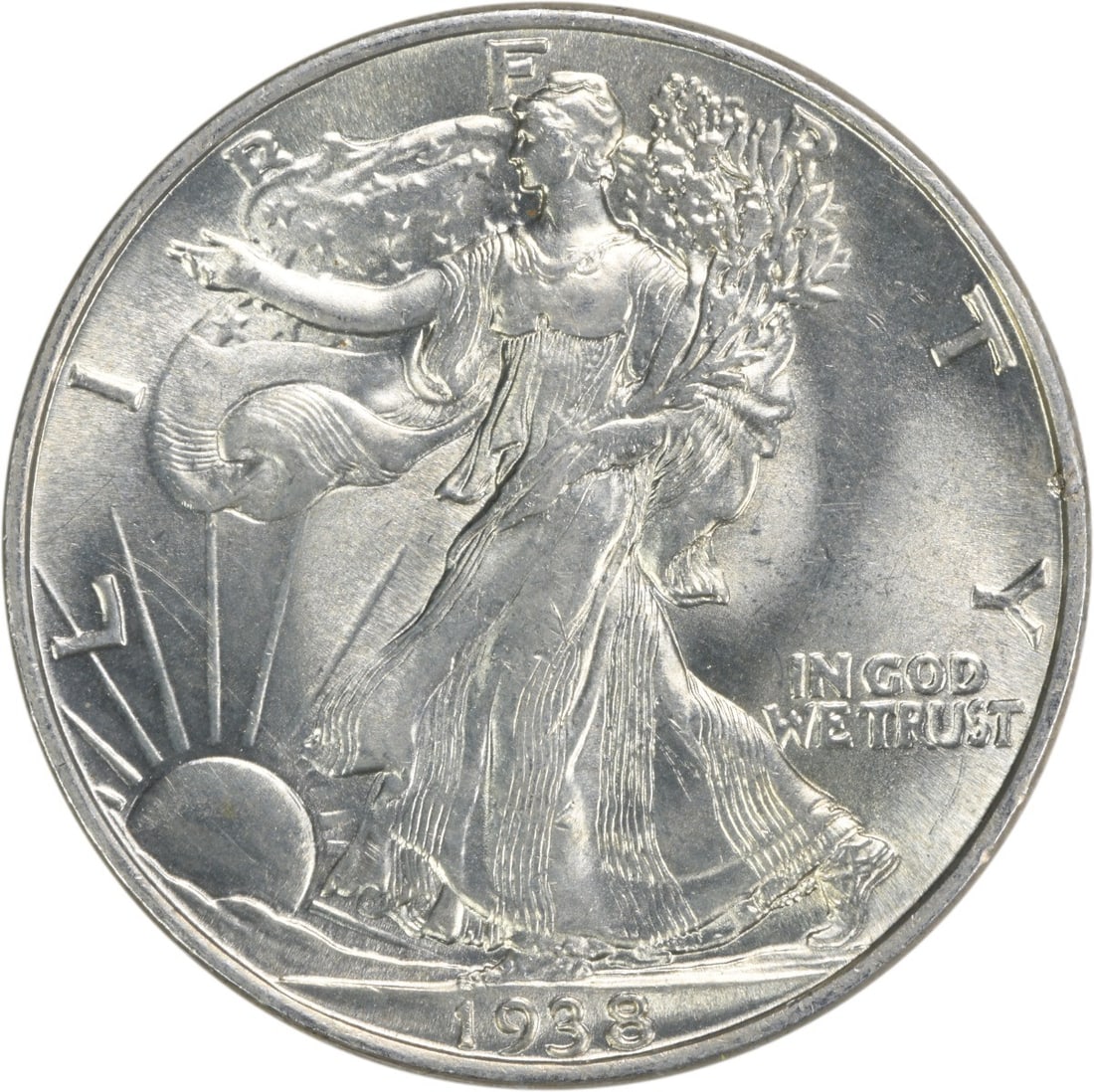 1938 Walking Liberty Silver Half Dollar Uncertified Uncirculated (1 of 2)
