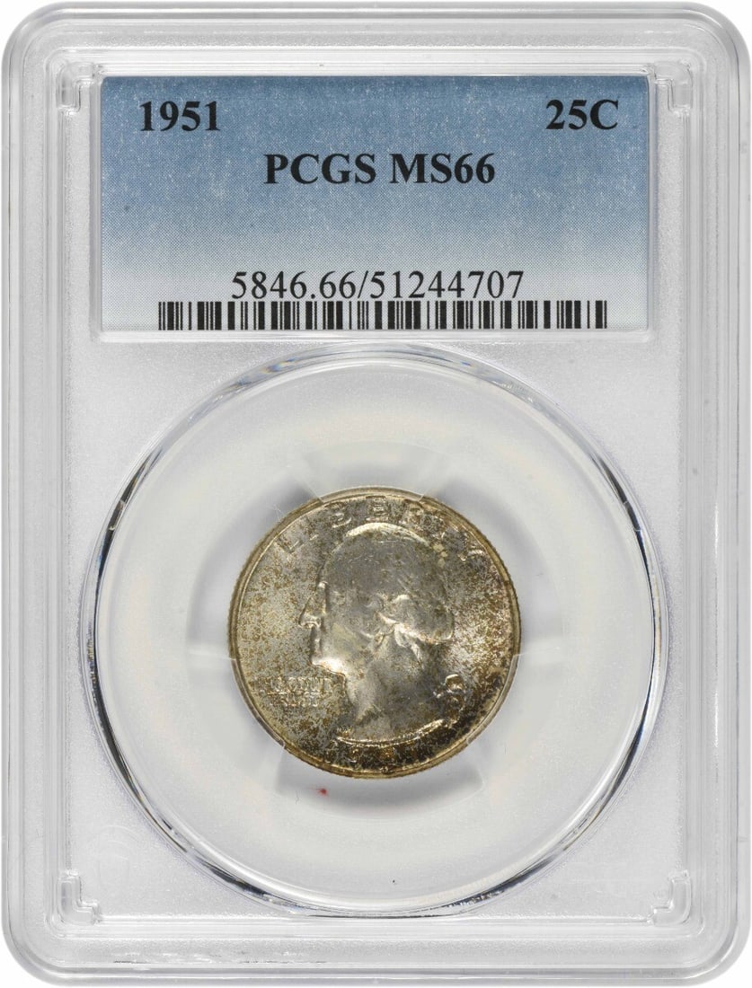 1951 Washington Silver Quarter MS66 PCGS Certified Coin (1 of 2)