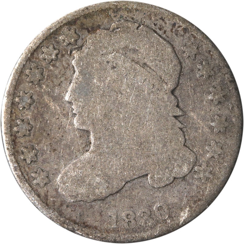 United States 1830 Silver Bust Dime Circulated Coin (1 of 2)