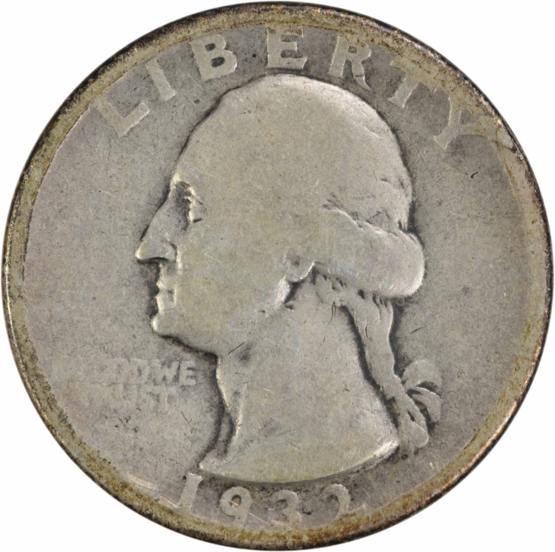 1932-D Washington Silver Quarter 25C Circulated 90% Silver (1 of 2)