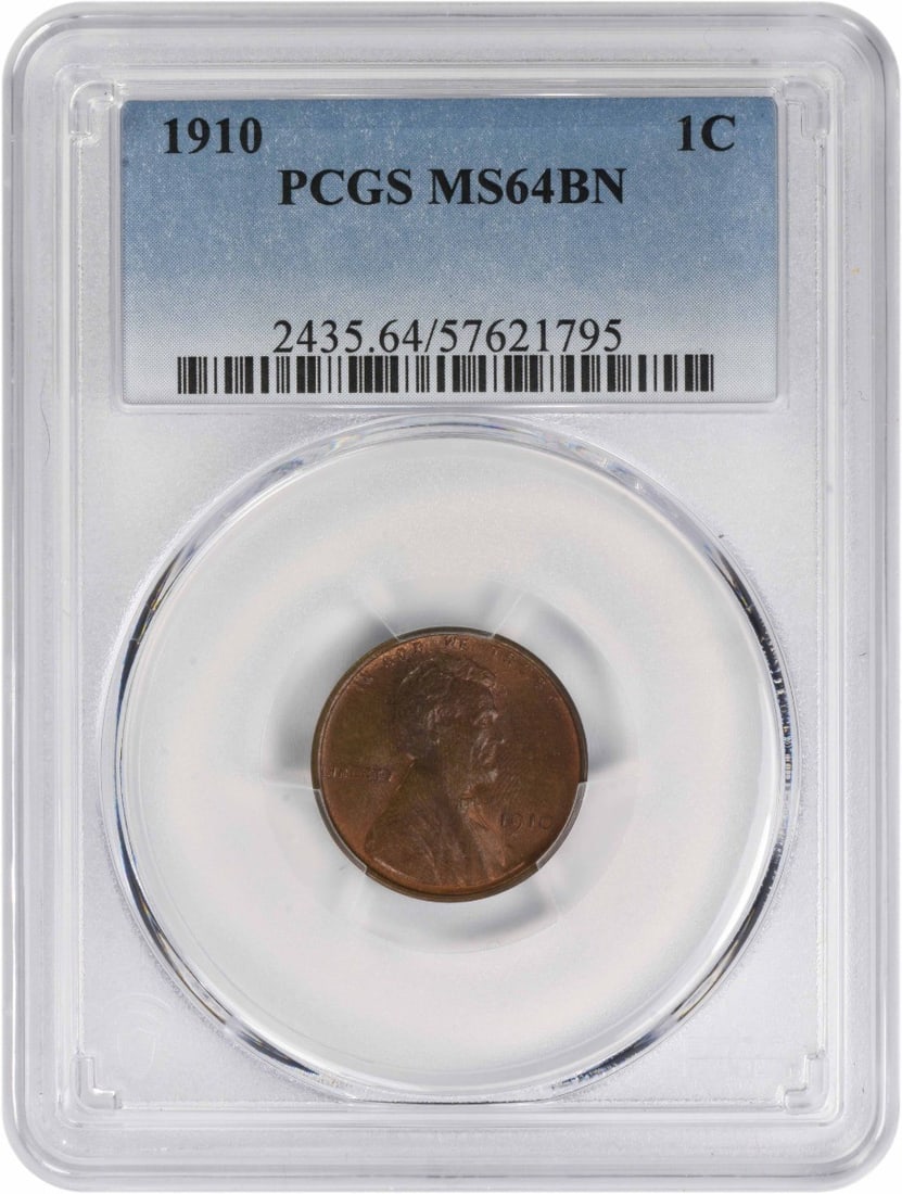 1910 Lincoln Wheat Cent MS64BN PCGS Uncirculated Copper (1 of 2)