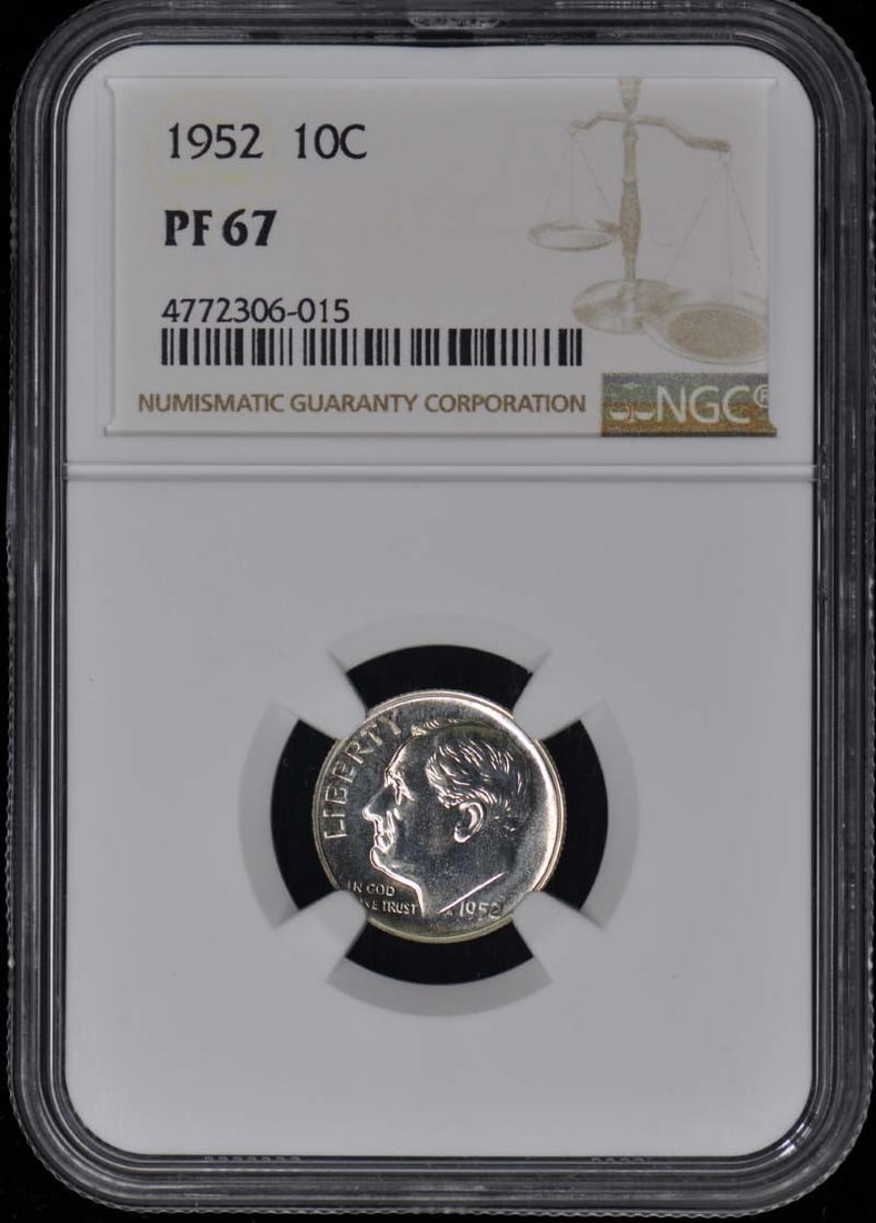 1952 NGC PR67 Roosevelt Dime Silver Proof Coin (1 of 2)