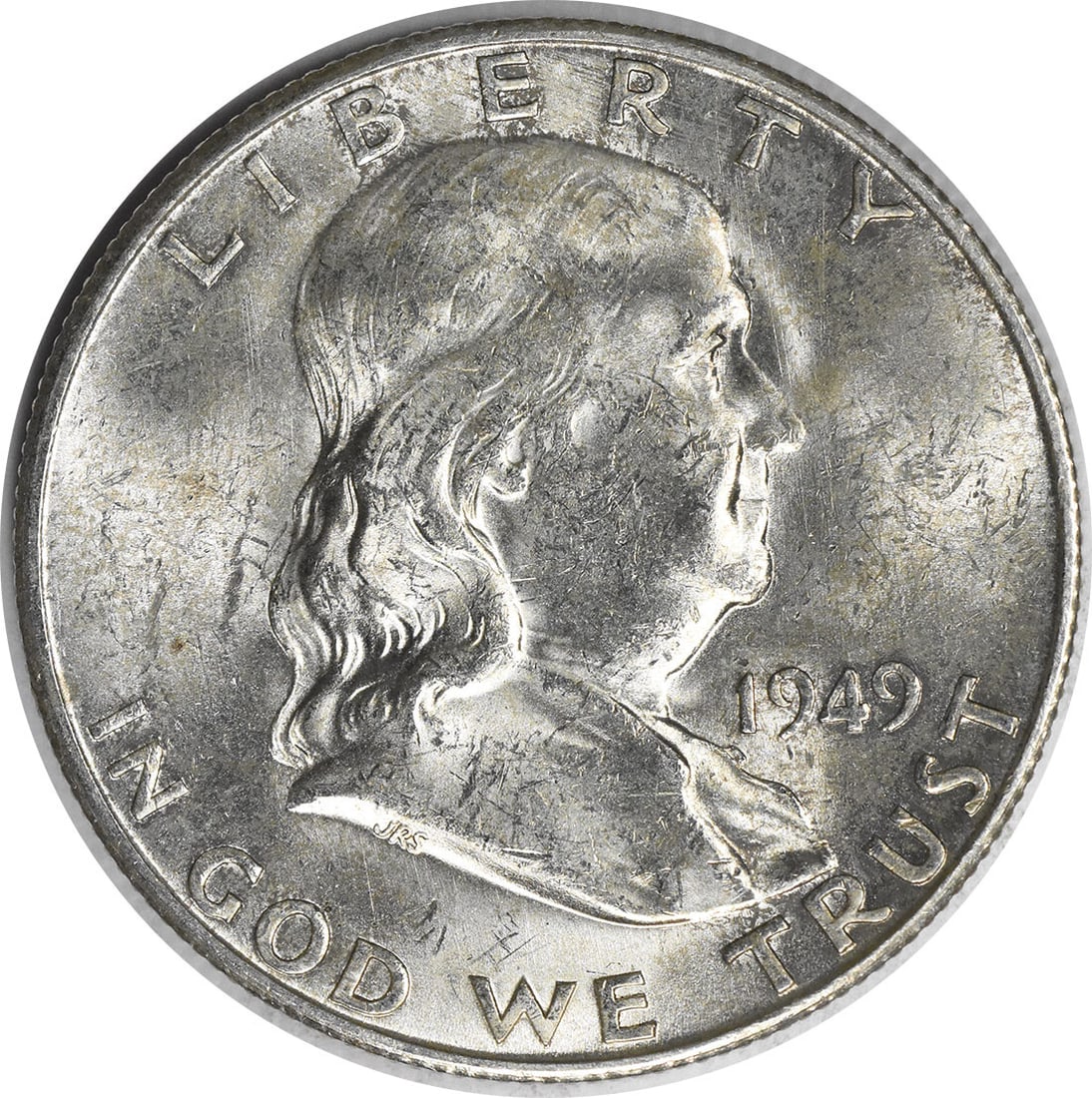 1949-S Franklin Silver Half Dollar BU Uncertified Coin (1 of 2)