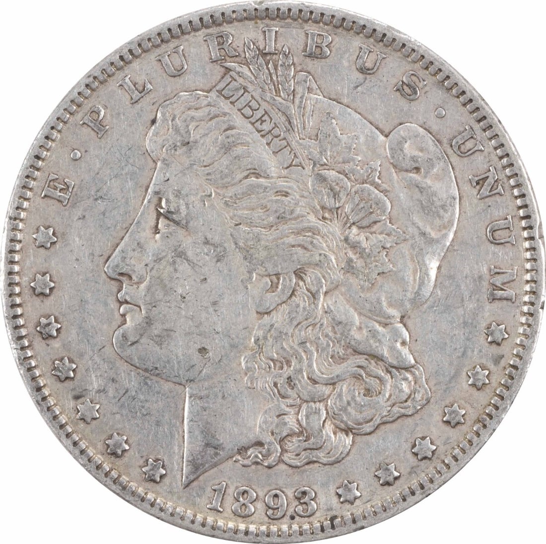 1893 Morgan Silver Dollar XF Uncertified 90% Silver Coin: 1893 Morgan Silver Dollar XF Uncertified 90% Silver Coin This 1893 Morgan Silver Dollar is a remarkable piece of American numismatic history. Graded as Extremely Fine (XF), this coin exhibits the qual