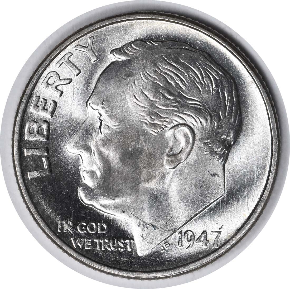1947 S Over D Roosevelt Silver Dime OMM 2 FS-502 Choice BU Uncirculated (1 of 2)