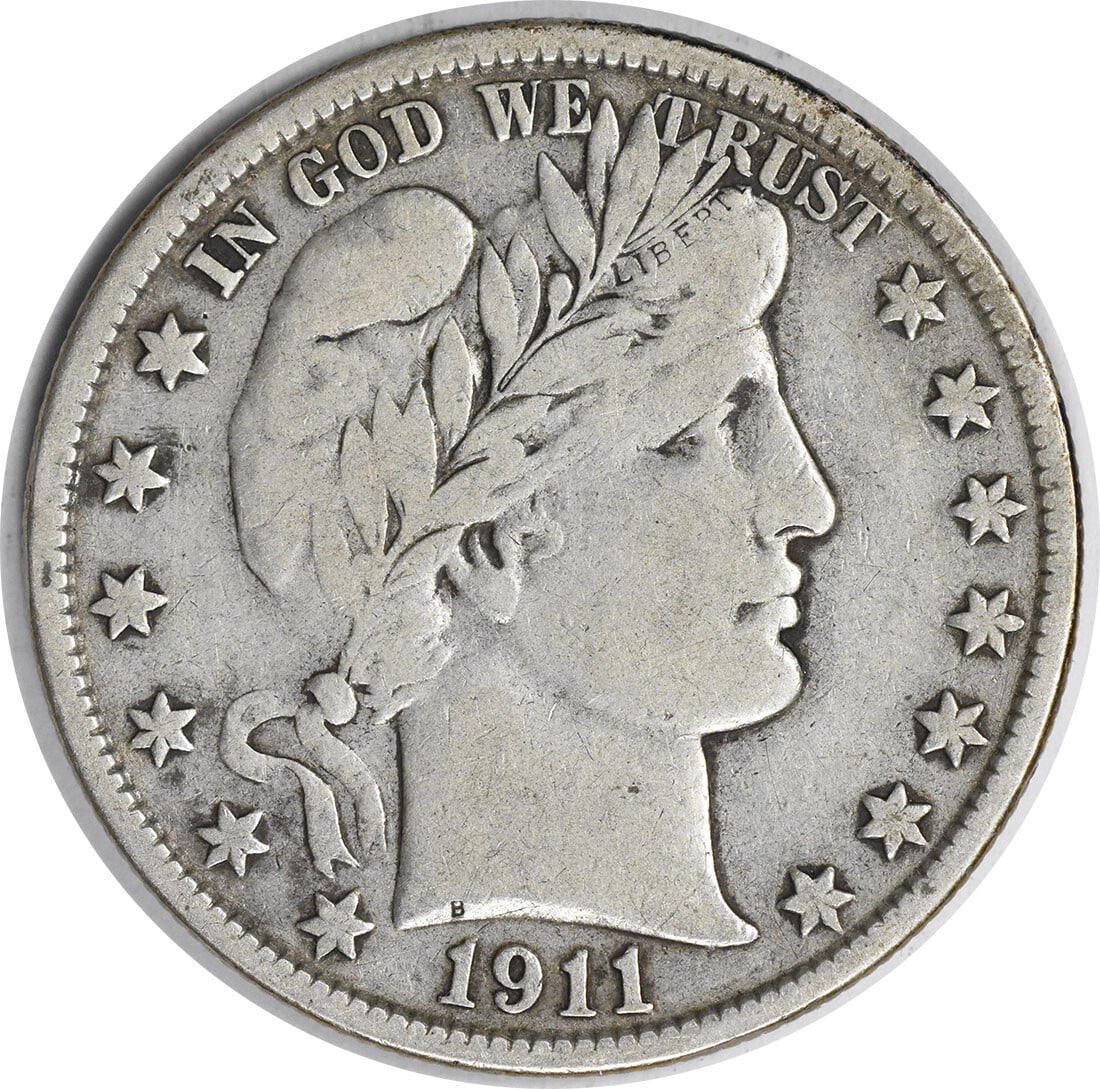 1911-S Barber Half Dollar 50C VF Uncertified 90% Silver Coin: 1911-S Barber Half Dollar 50C VF Uncertified 90% Silver Coin This 1911-S/S Barber Silver Half Dollar is a remarkable addition for any coin collector. Struck in San Francisco, this vintage coin feature