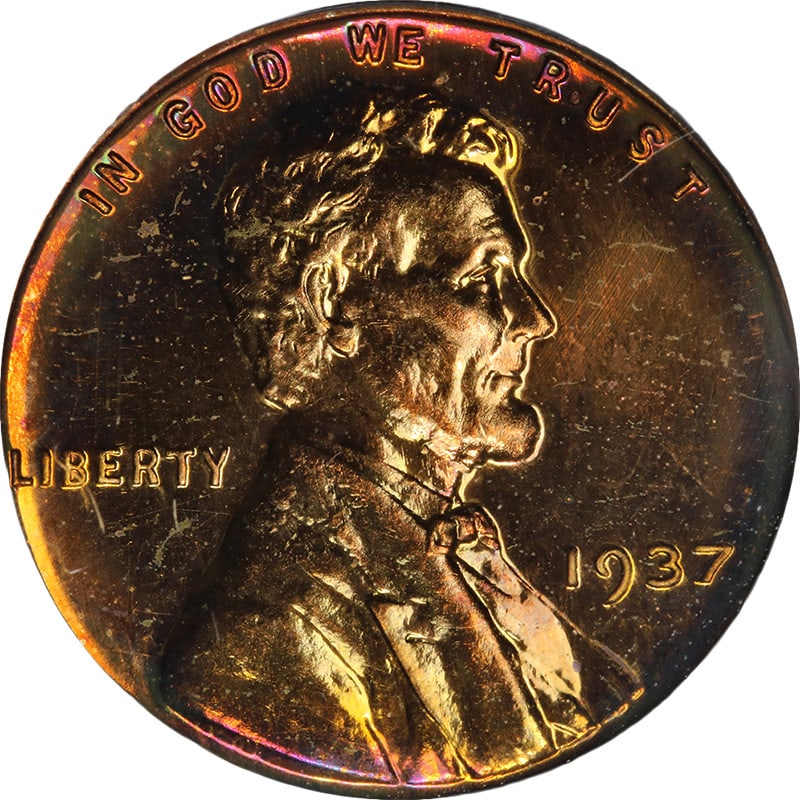 PCGS PR66 RB 1937 Lincoln Cent Proof Copper United States Coin (1 of 4)