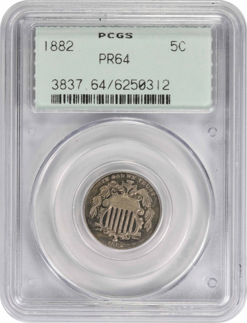 1882 Shield Nickel PR64 PCGS Uncirculated 5C Coin (1 of 2)
