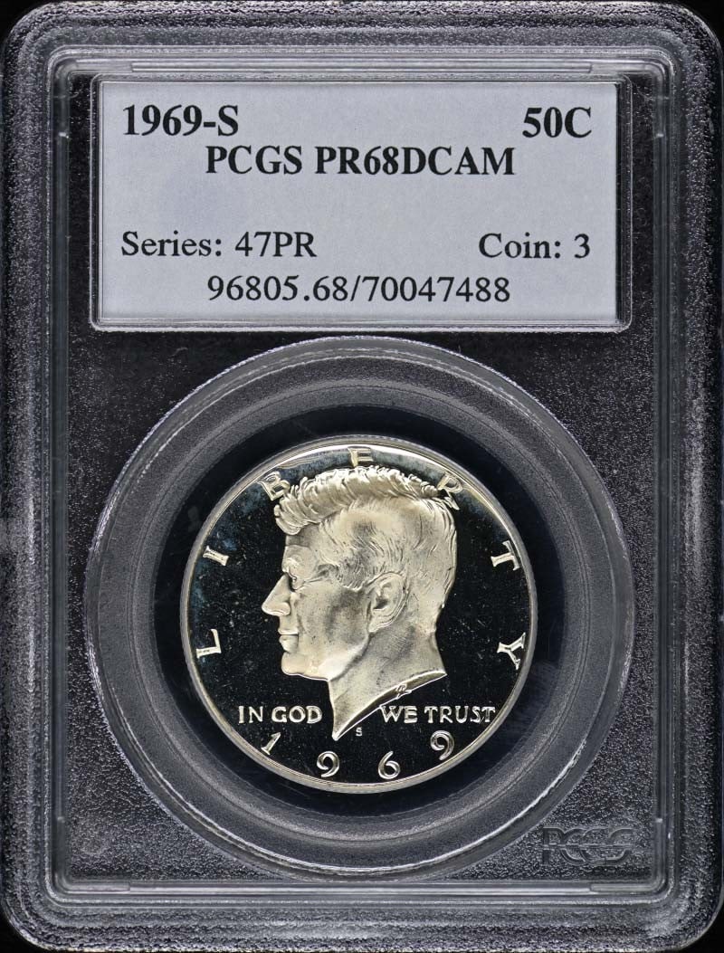 1969-S Kennedy Half Dollar 50C PCGS PR68DCAM Uncirculated (1 of 2)