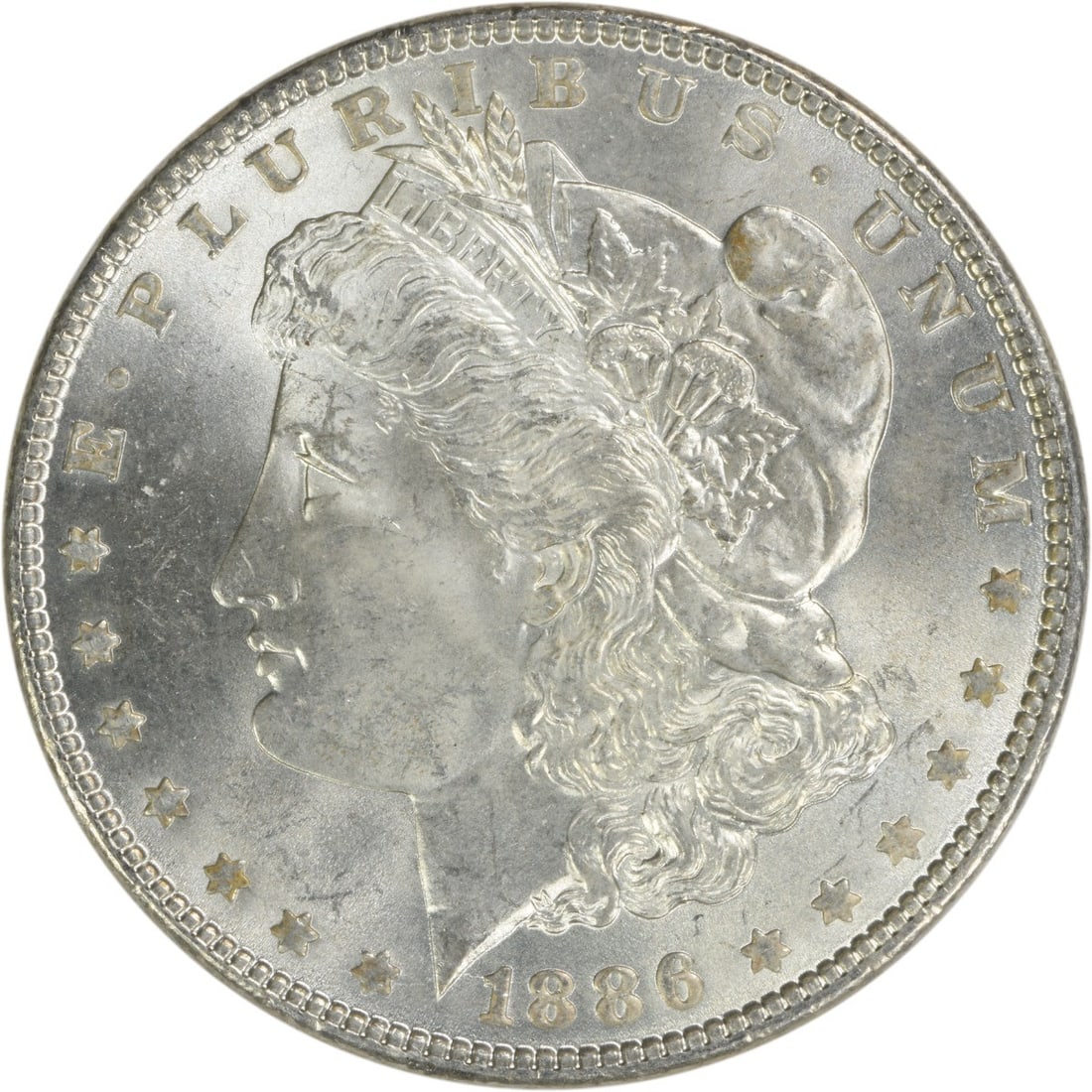 1886 Morgan Silver Dollar Uncertified Choice BU Silver Coin (1 of 2)