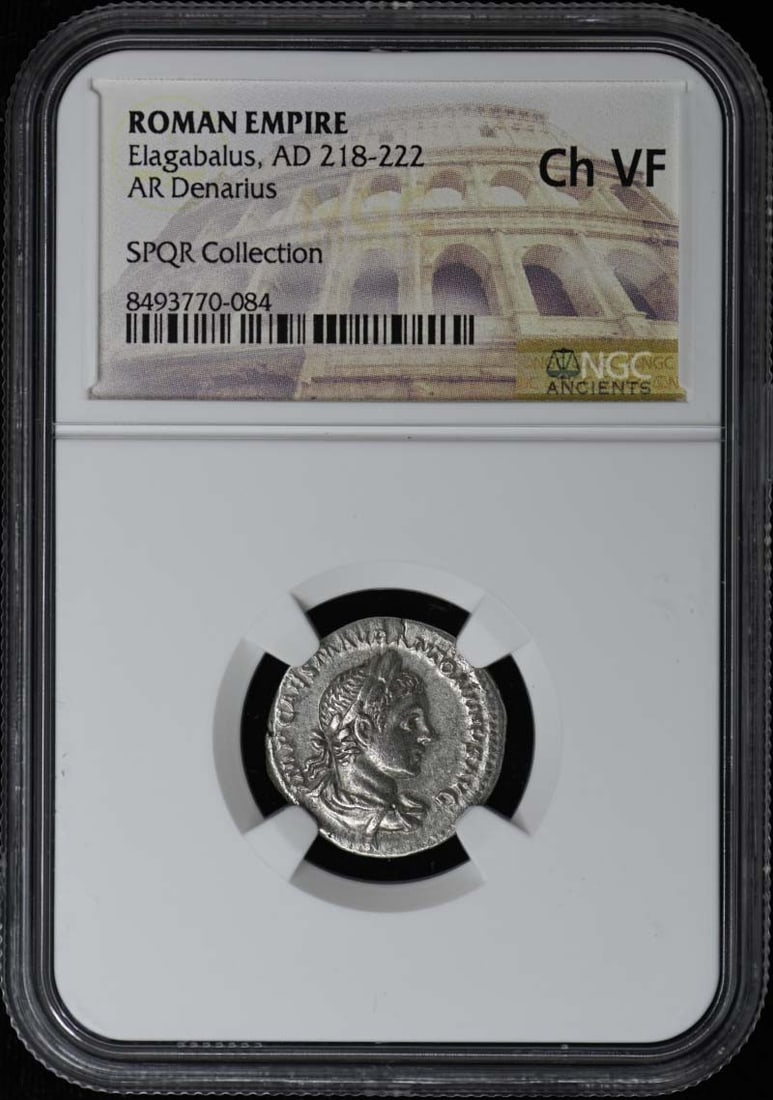 Roman Empire Denarius Silver Coin Elagabalus NGC Certified VF30 (1 of 2)
