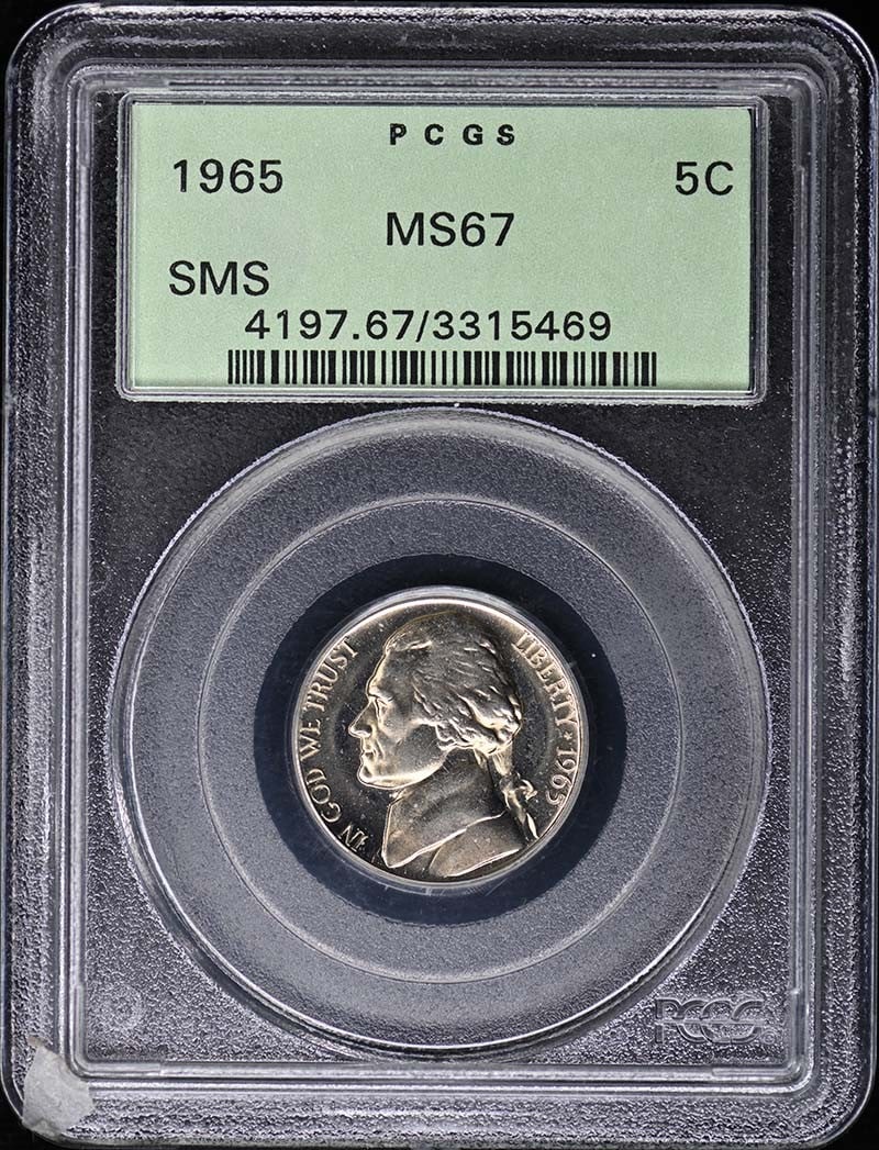 1965 Jefferson Nickel PCGS SP67 Uncirculated Philadelphia Mint (1 of 2)