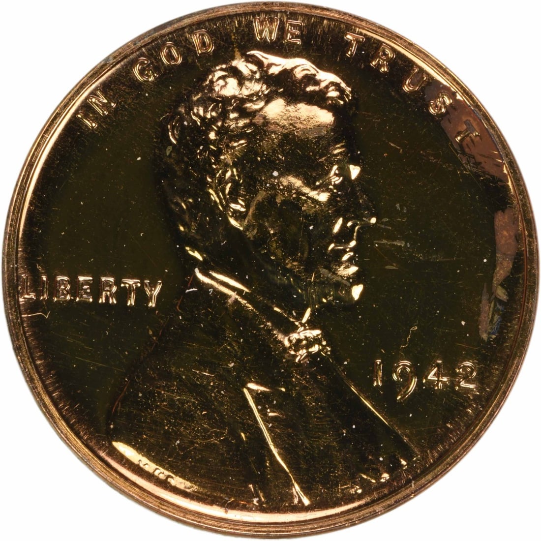 1942 Lincoln Wheat Cent Choice Proof Uncertified Copper (1 of 2)