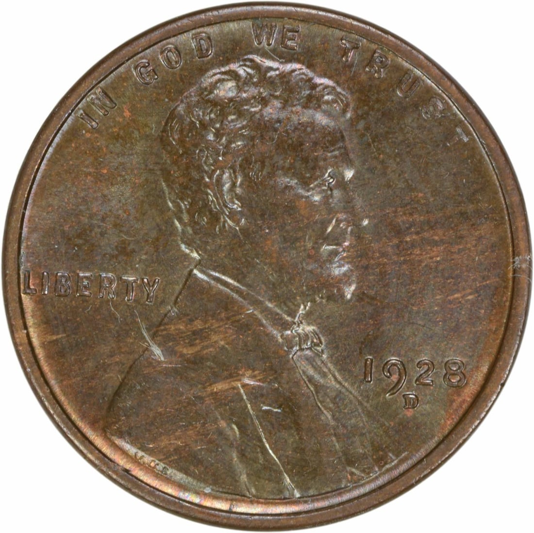 1928-D Lincoln Wheat Cent Choice BU Uncertified Coin (1 of 2)