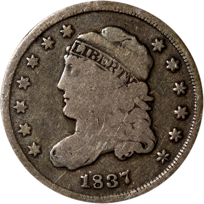 1837 United States Silver Bust Half Dime Circulated Coin (1 of 2)